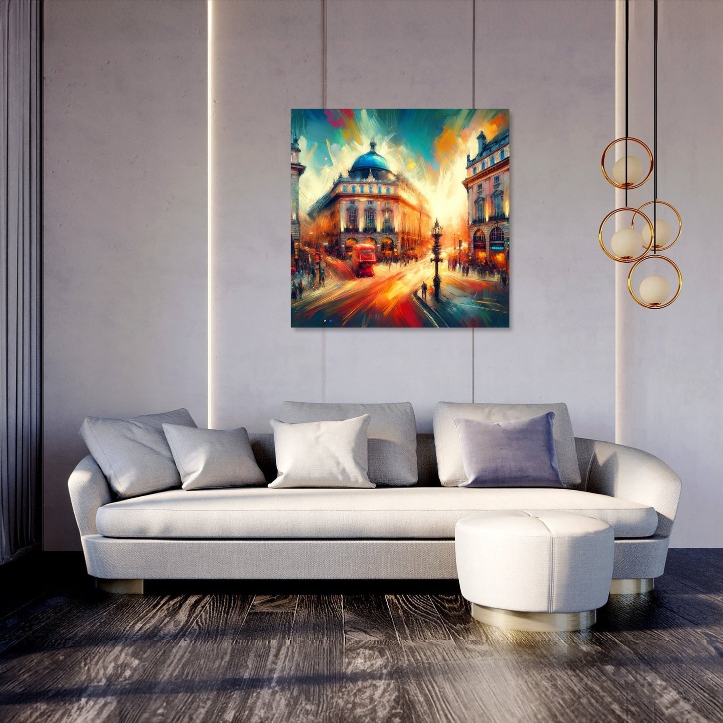 Vibrant London: Piccadilly Pulse Canvas