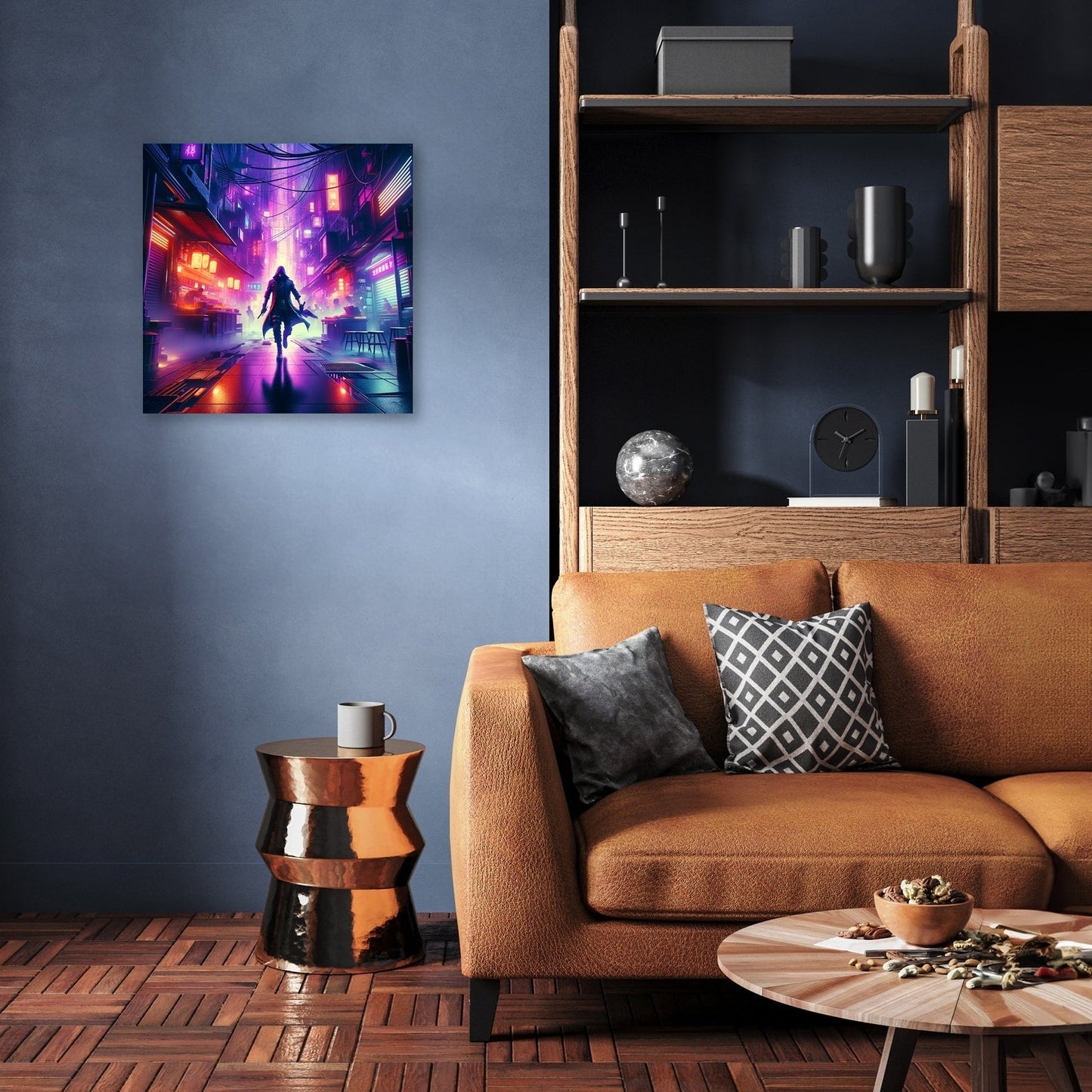 Neon Shadow Canvas