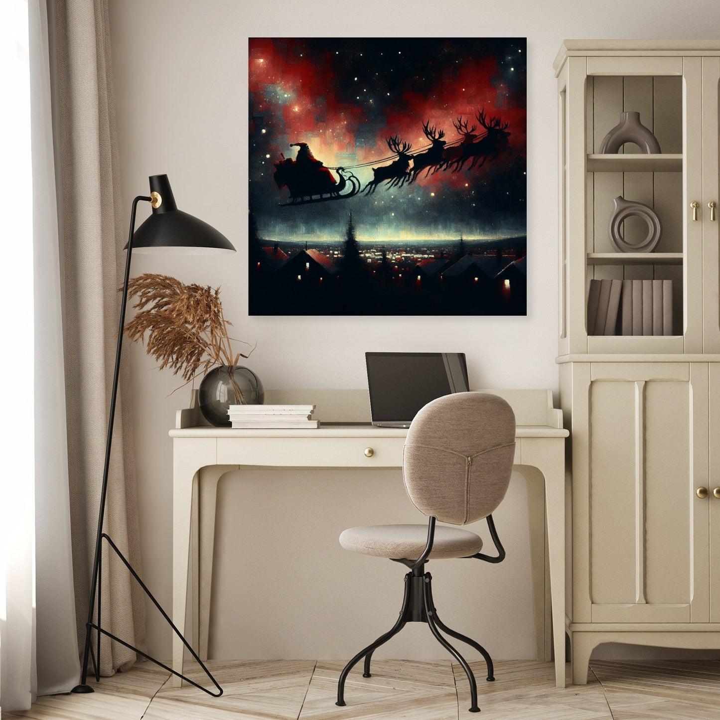 Santa's Starlit Journey Canvas