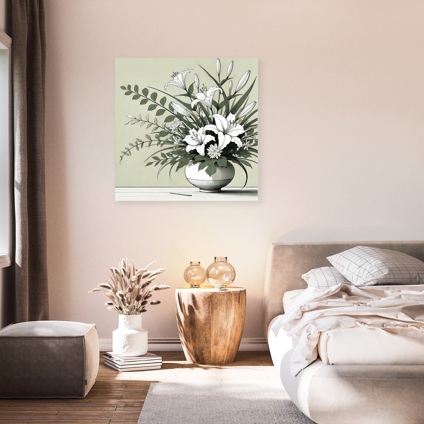 Elegant Ikebana Canvas