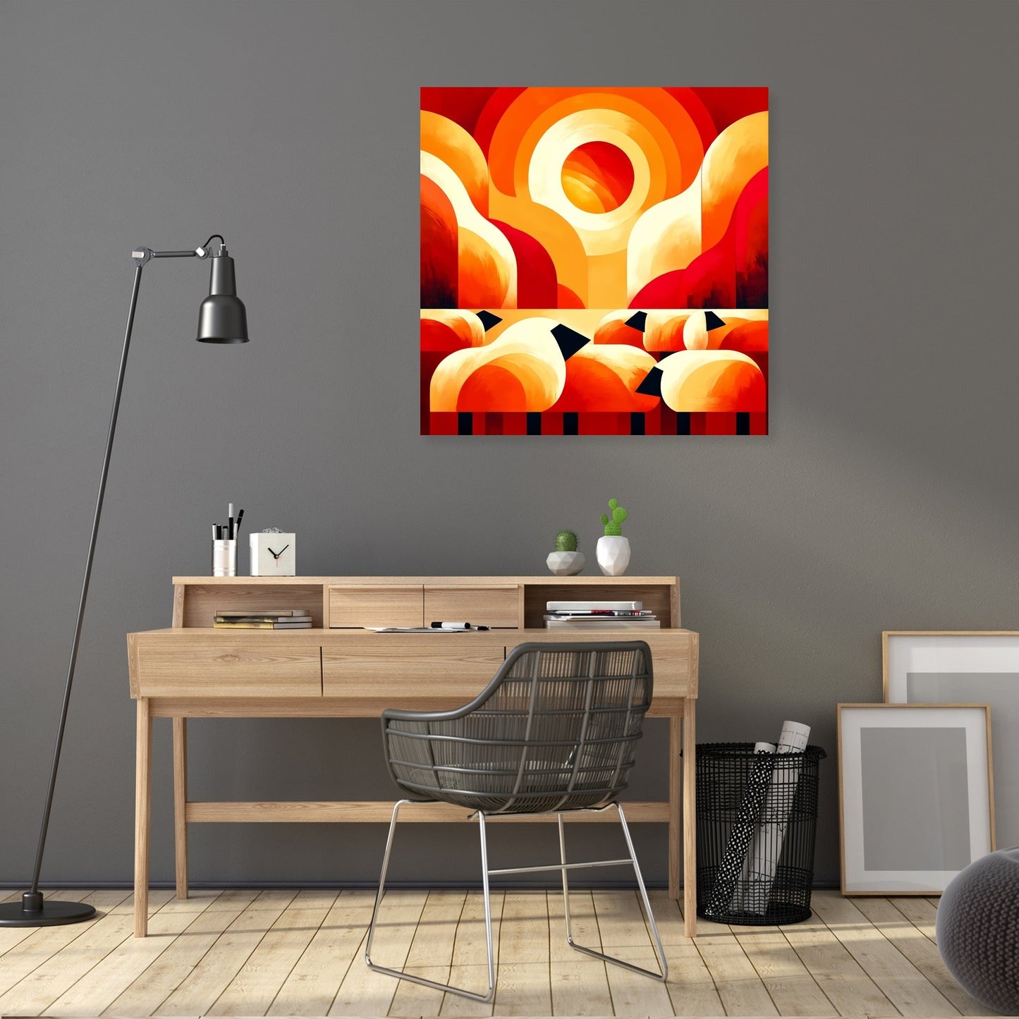 Sunset Sheep Warmth Canvas