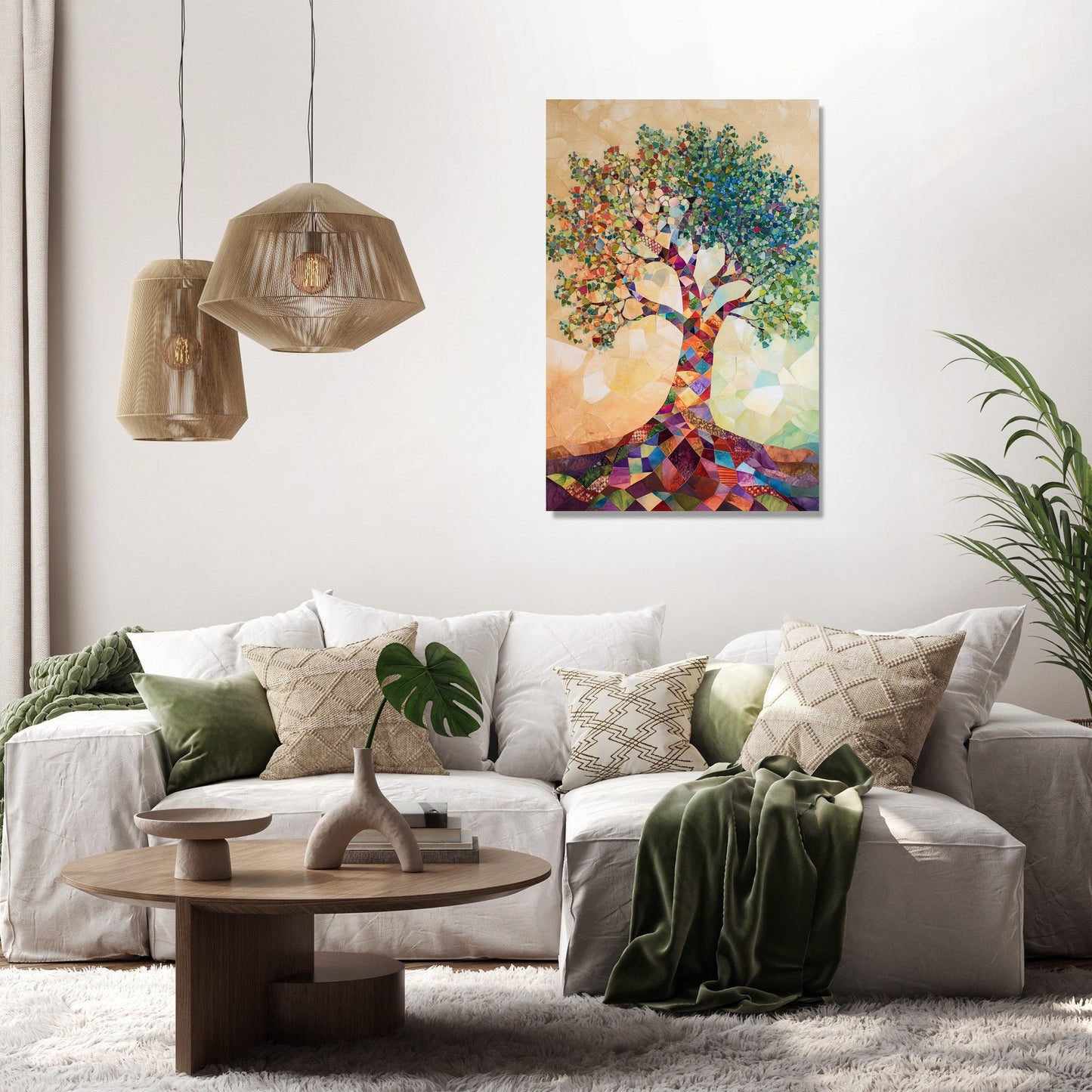 Geometric Tree of Life Canvas