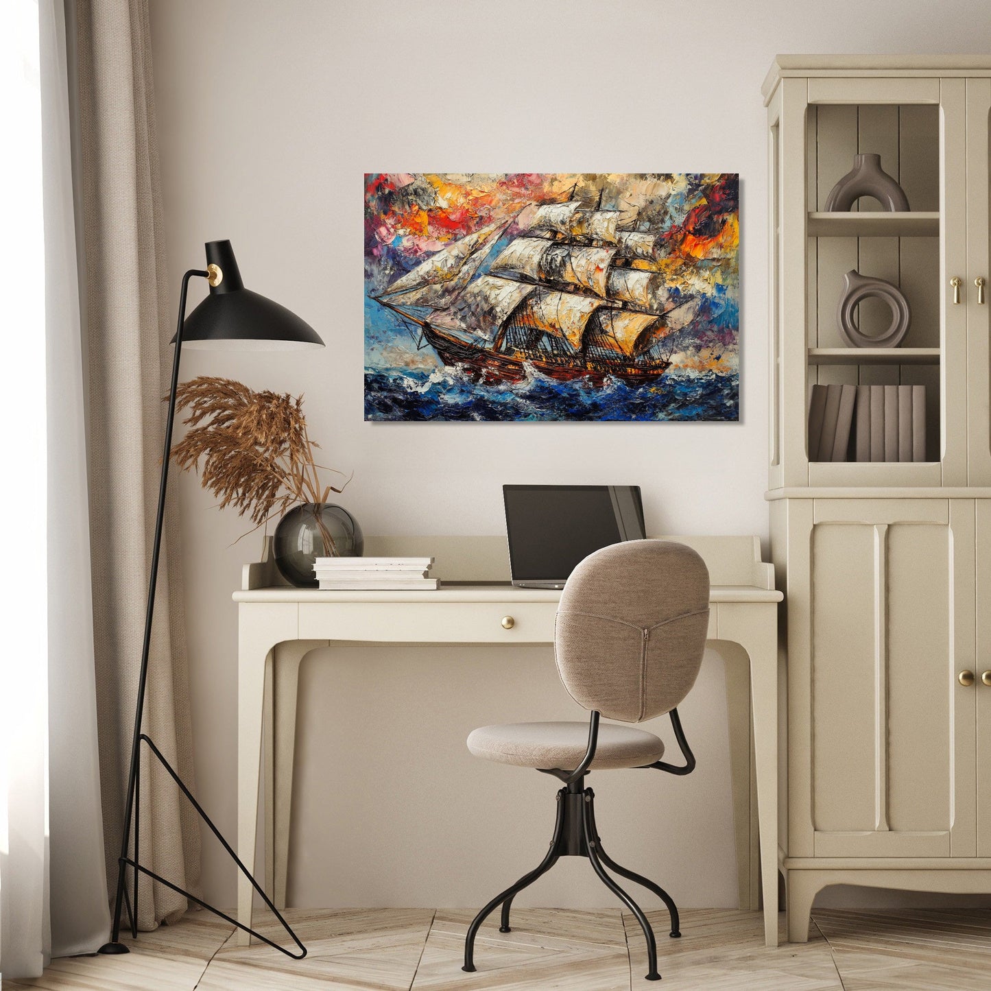 Sailing Ship Tempest Canvas