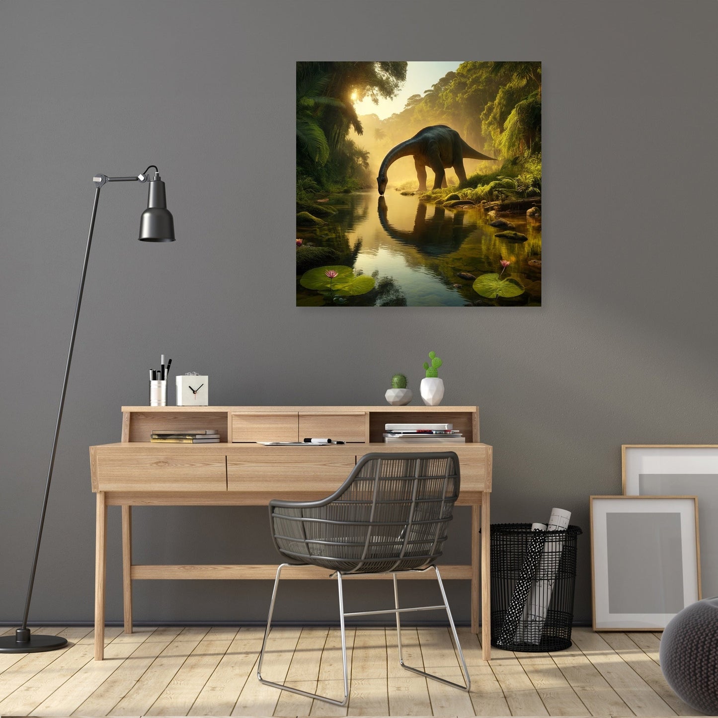 Golden Hour Brachiosaurus Canvas