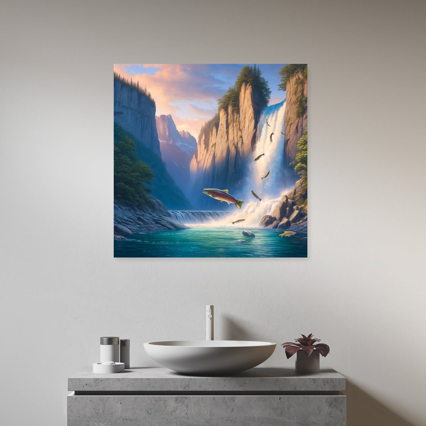 Salmon Leap Canvas