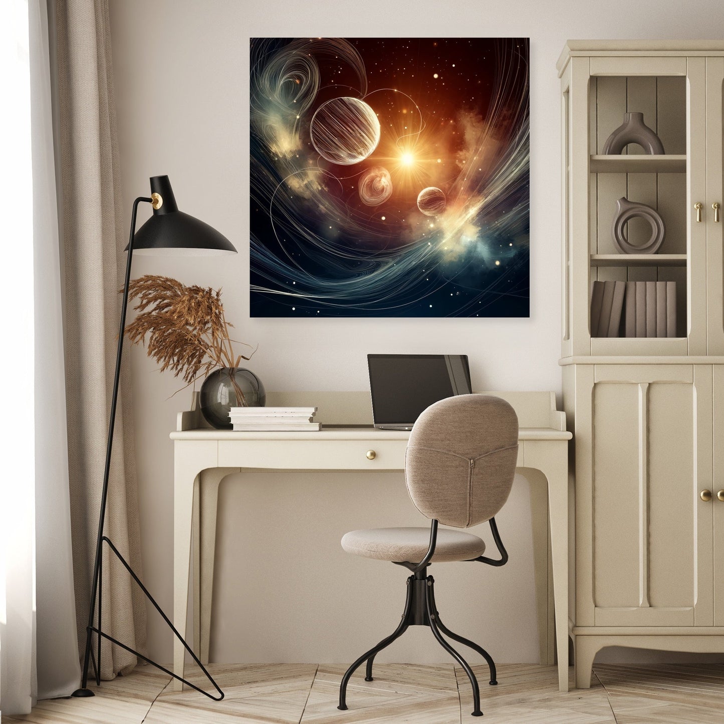 Nebula Lines Canvas