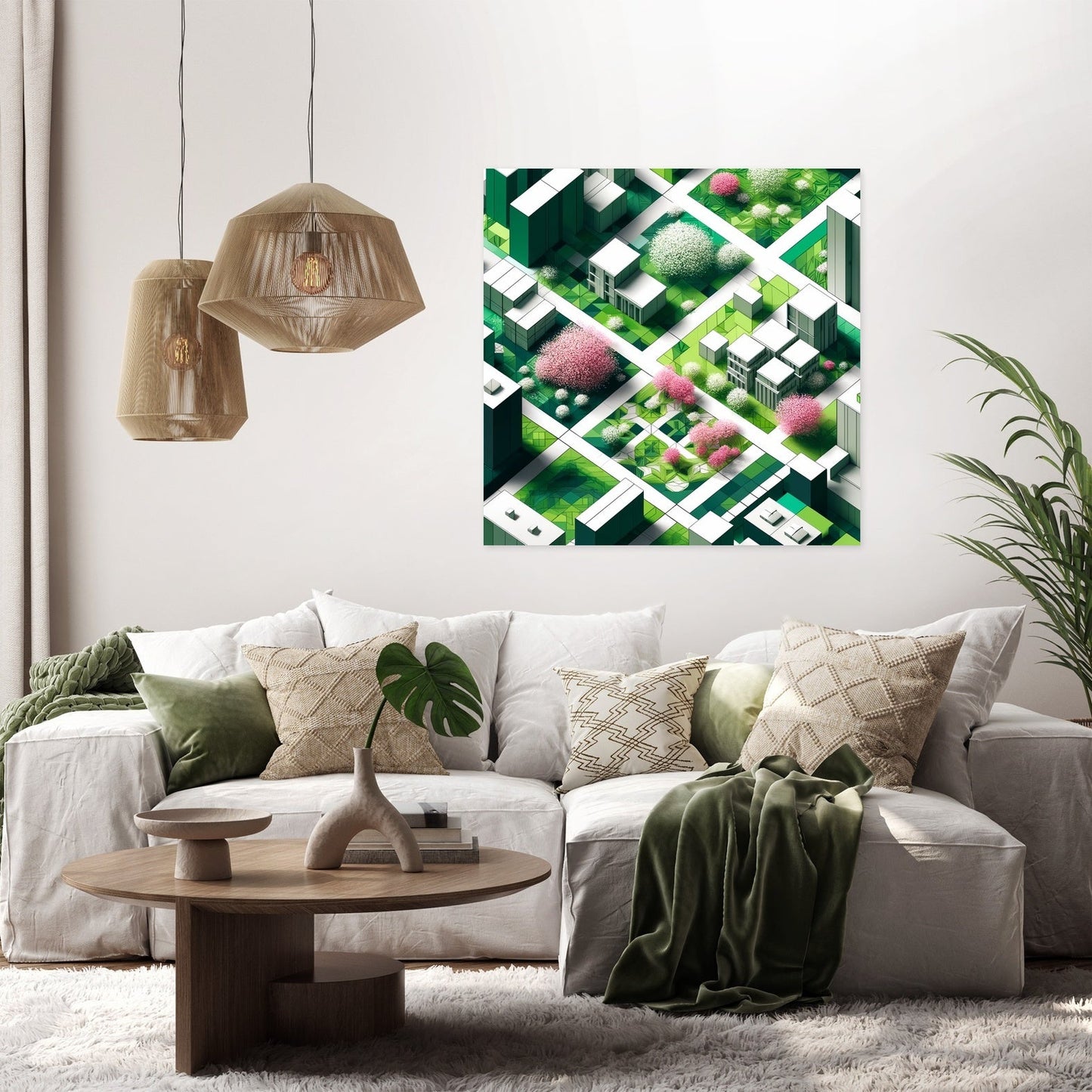 Spring Park Geometry Canvas