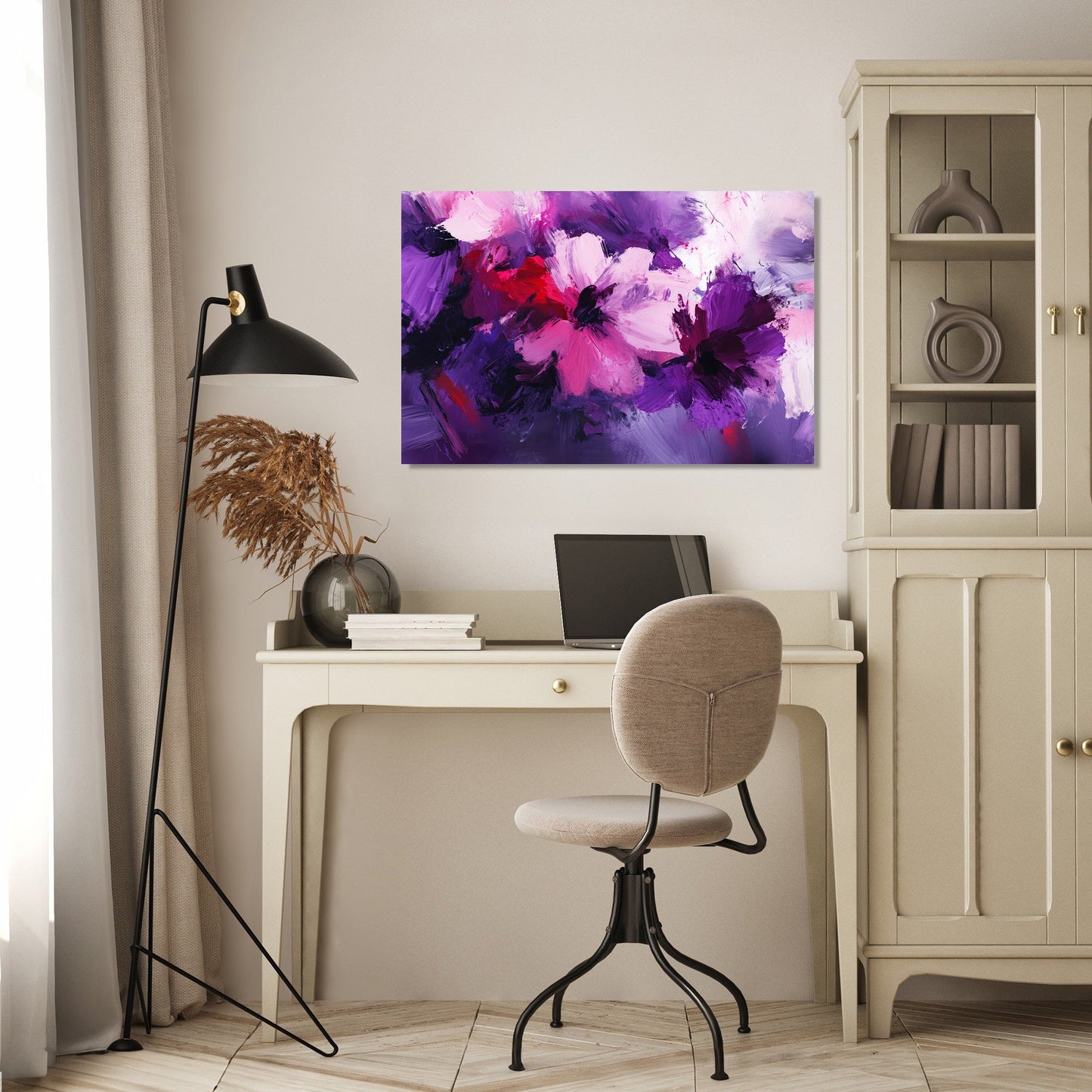 Lisianthus Spirals Canvas