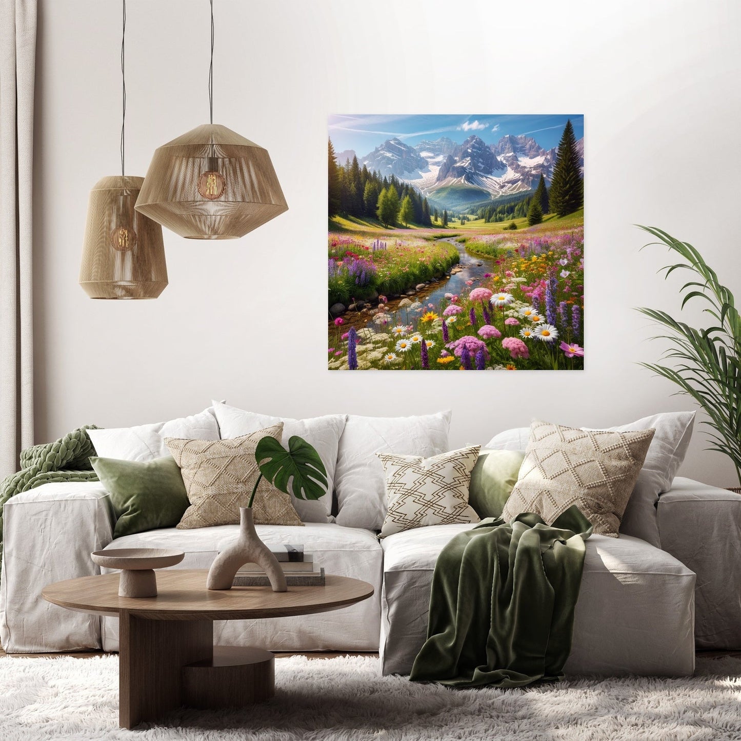 Alpine Meadow Bloom Canvas