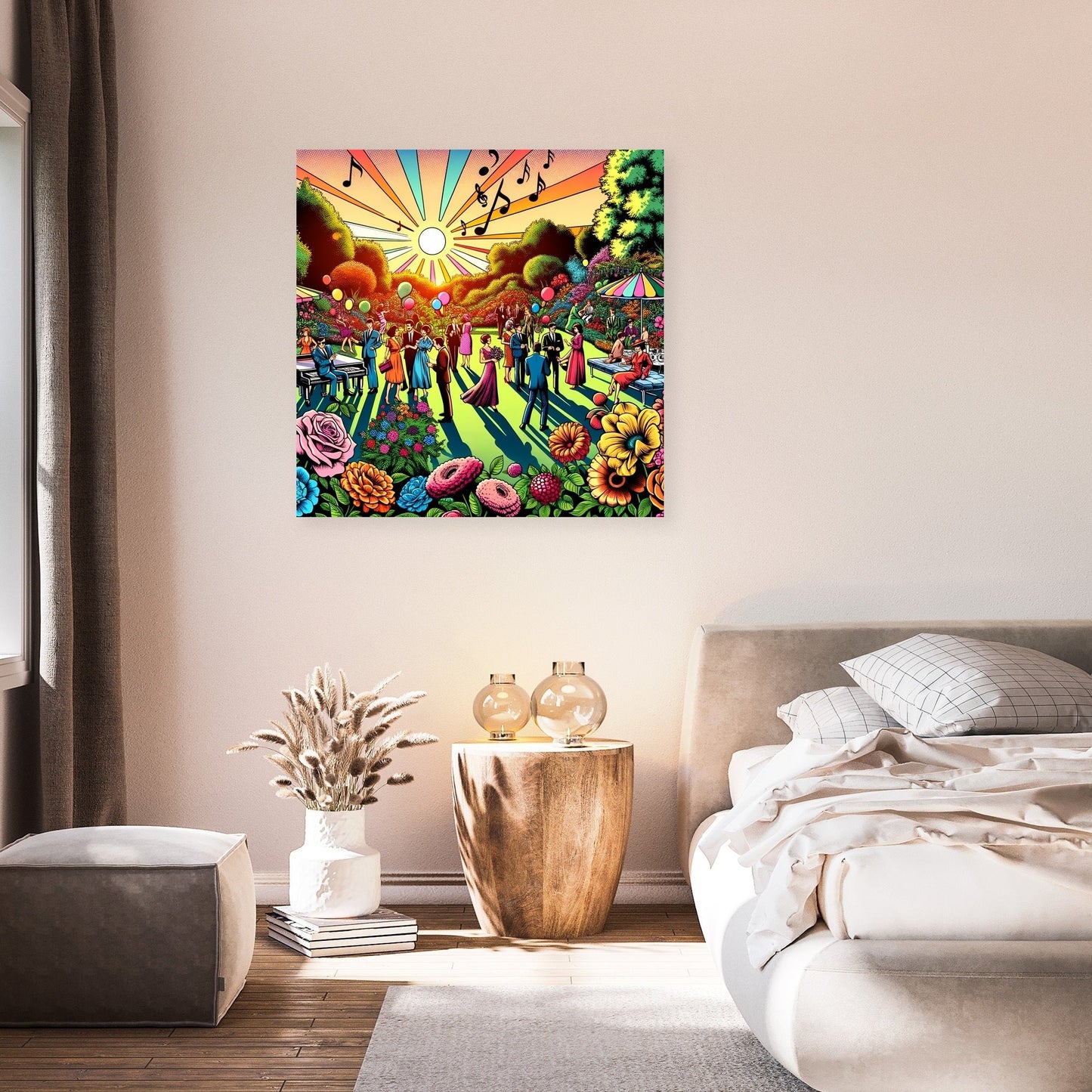 Pop Art Garden Soirée Canvas