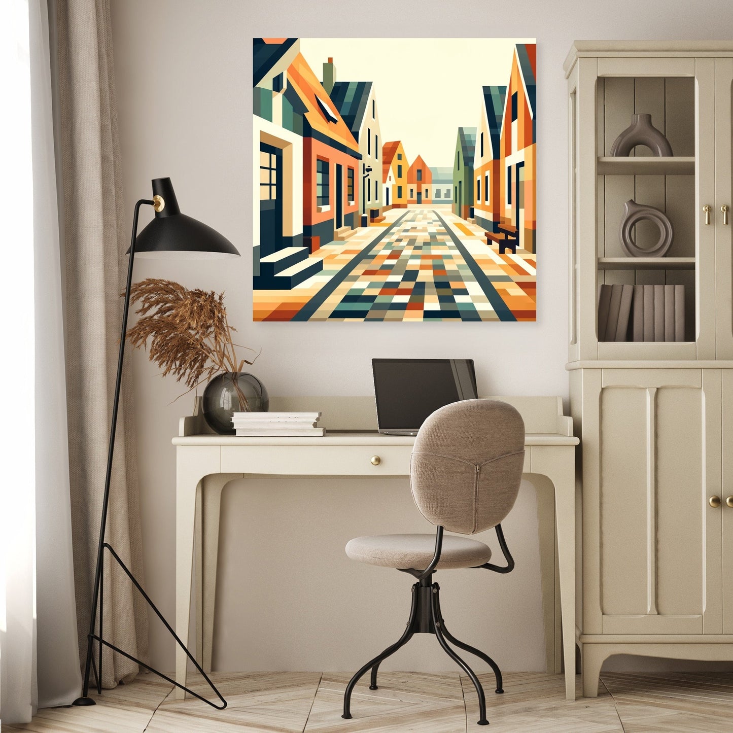 Village Geometry Canvas