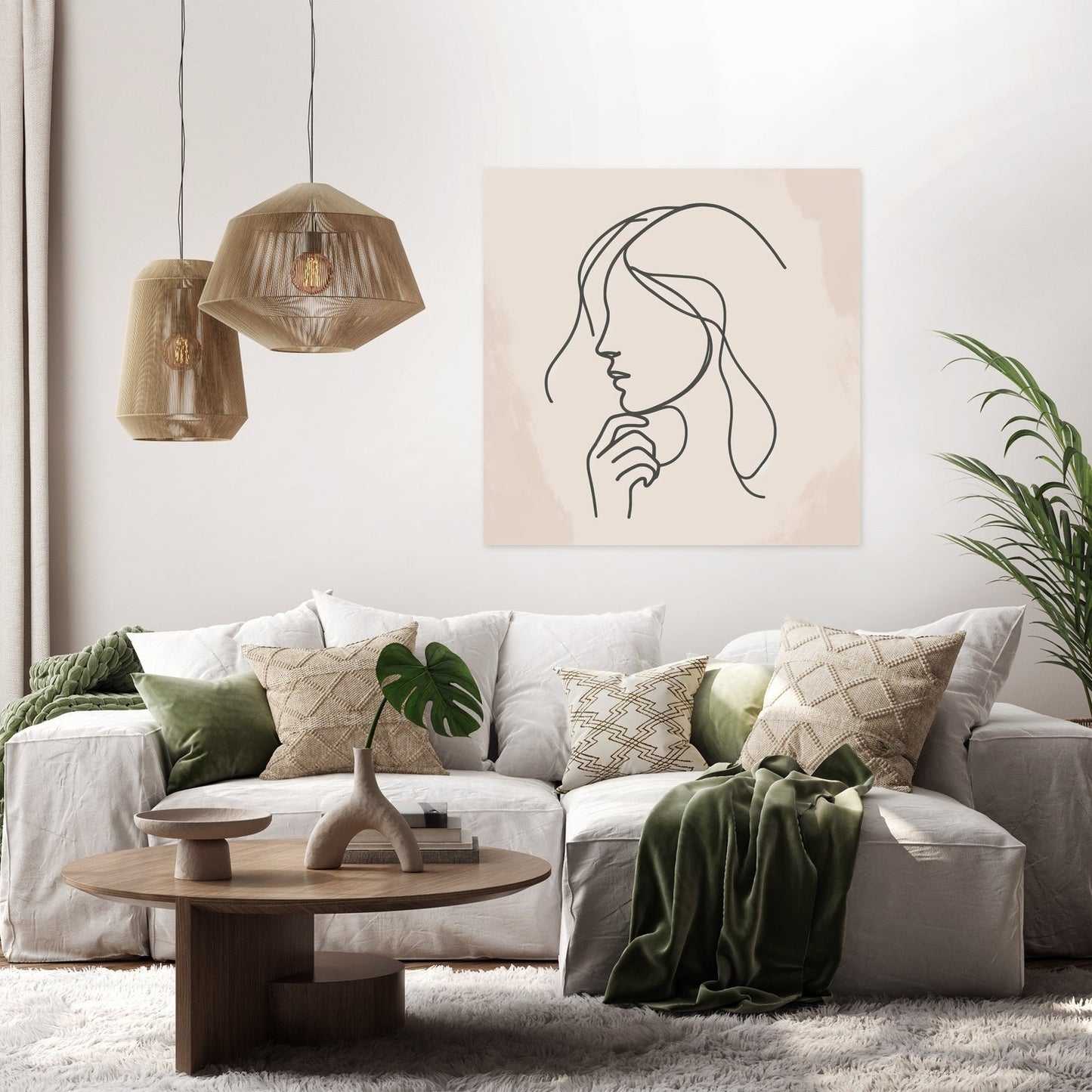 Thoughtful Contours Canvas