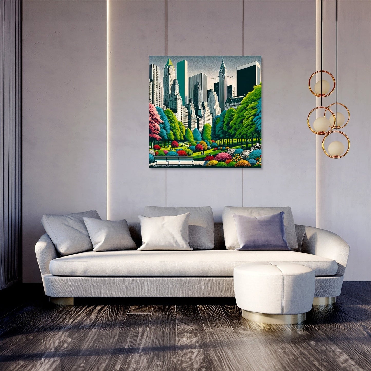 60s Urban Park Pop Canvas