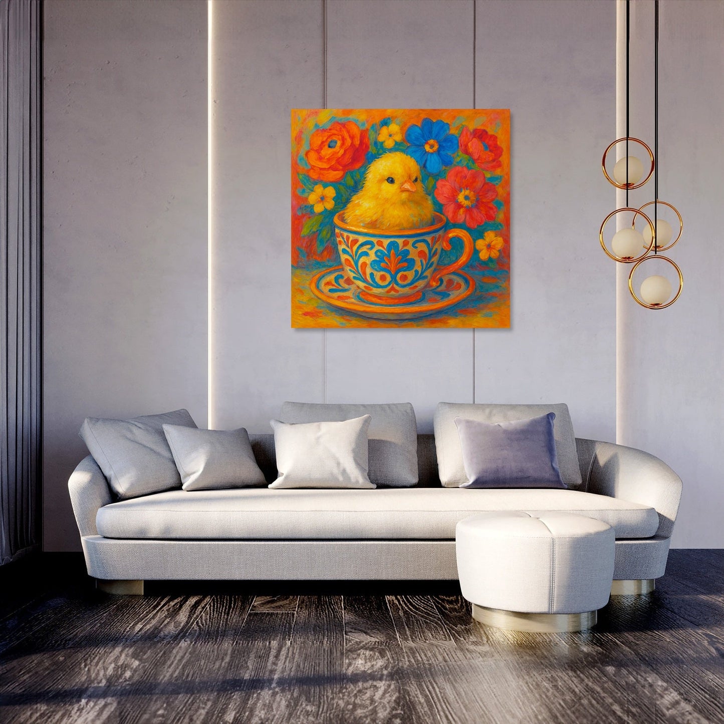 Chick in a Teacup Canvas