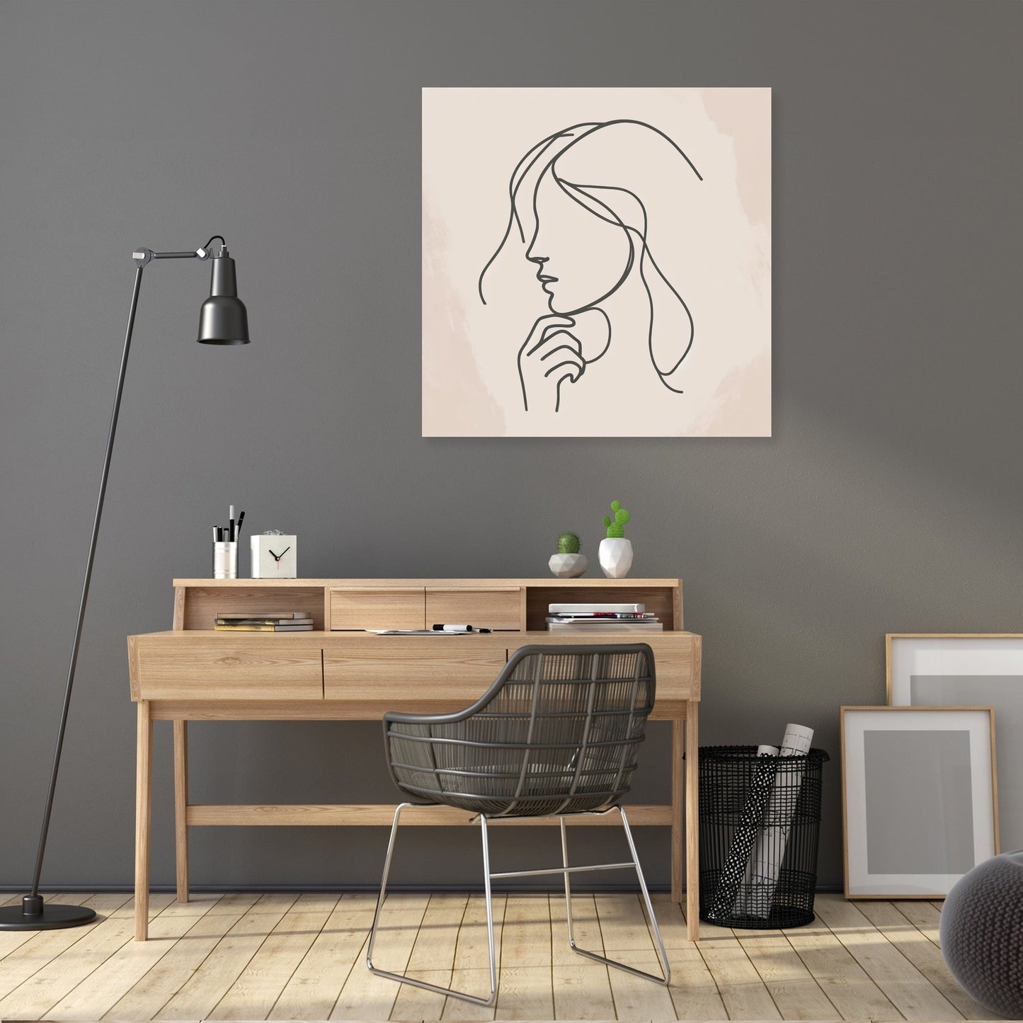 Thoughtful Contours Canvas