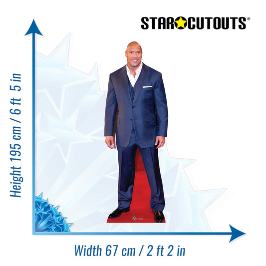 CS599 Dwayne Johnson Height 195cm Lifesize Cardboard Cutout
