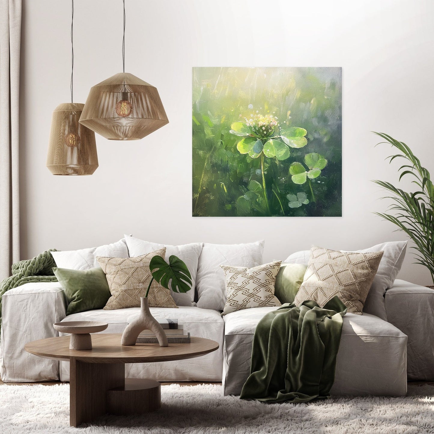 Dew-Kissed Clover Canvas