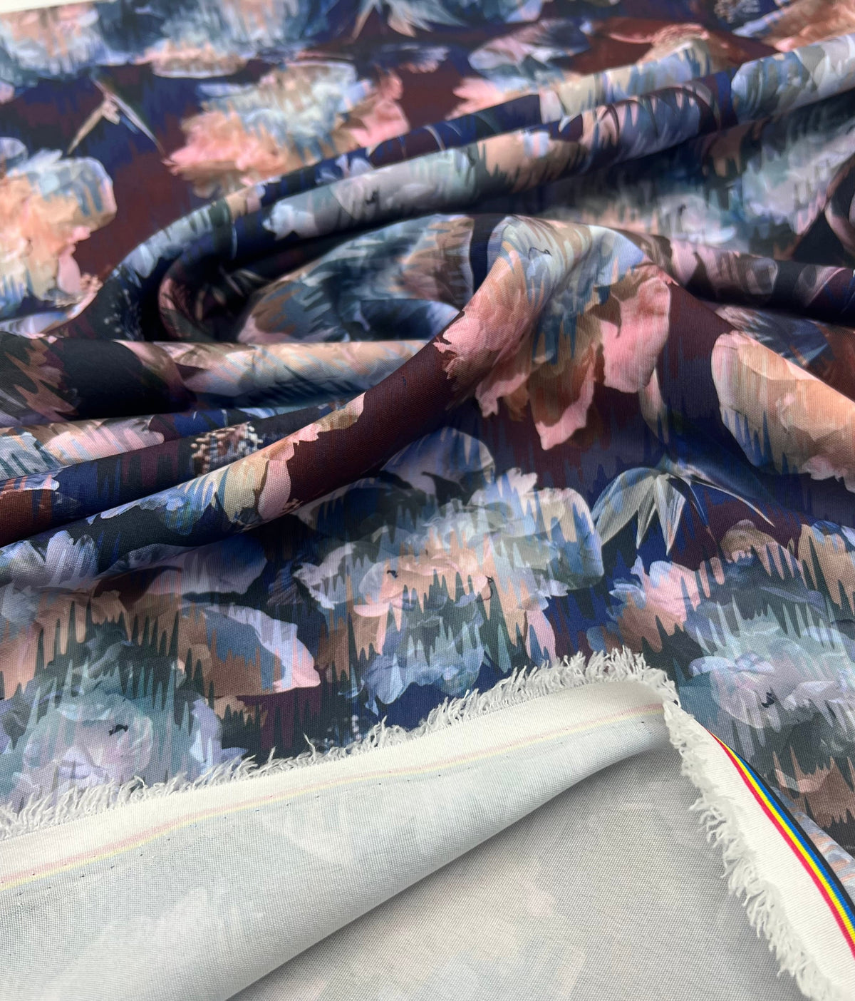 Purple Mix Floral Lightweight Fabric 110GSM Non Stretch