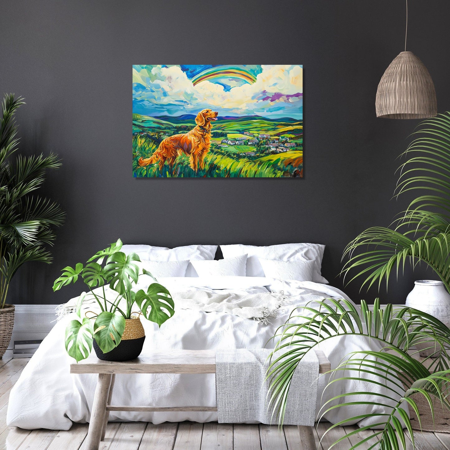 Golden Retriever's Paradise Canvas