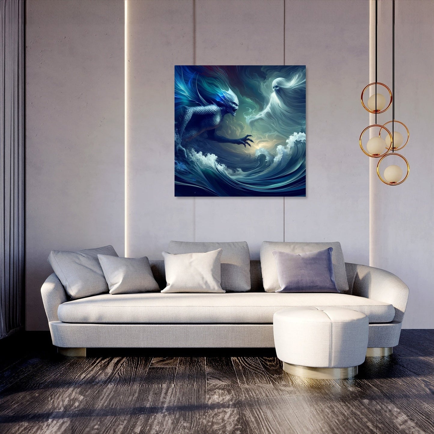 Stormy Seas Confrontation Canvas