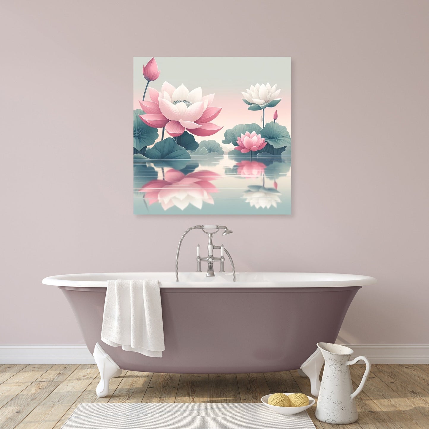 Lotus Pond Harmony Canvas