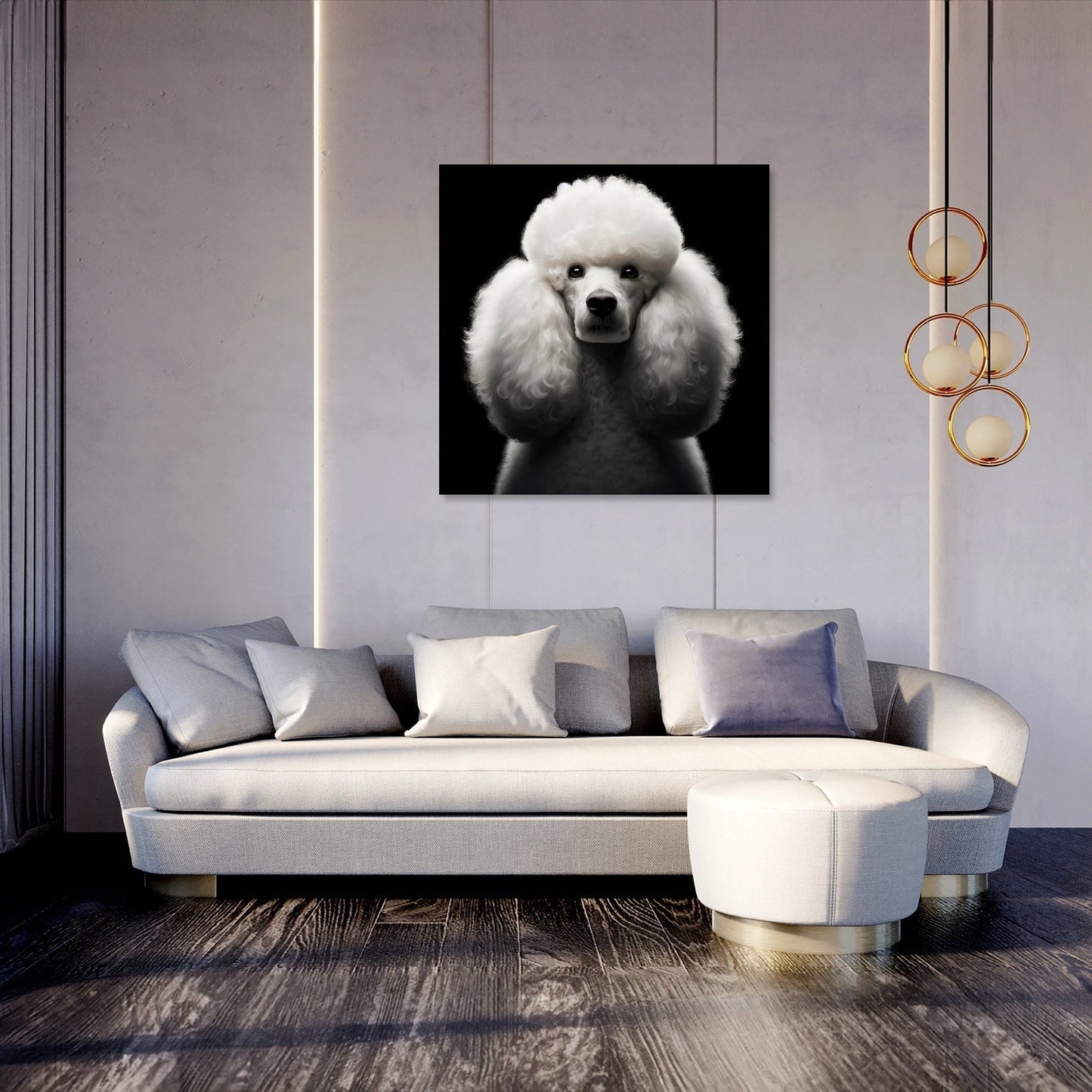 Regal Poodle Canvas