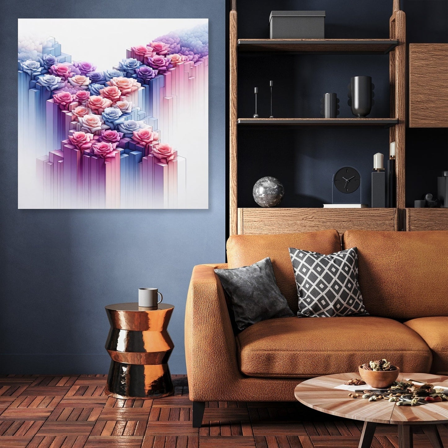 Modernism Rose Cascade Canvas
