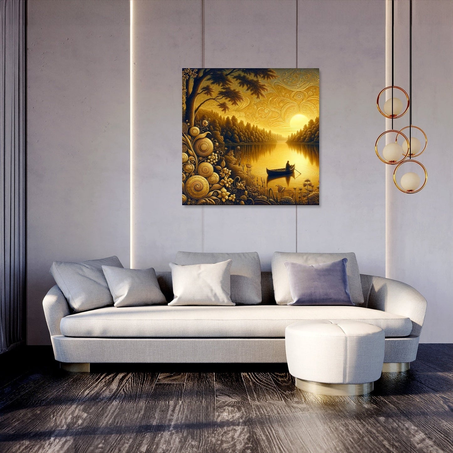 Twilight Serenity Lakeside Canvas
