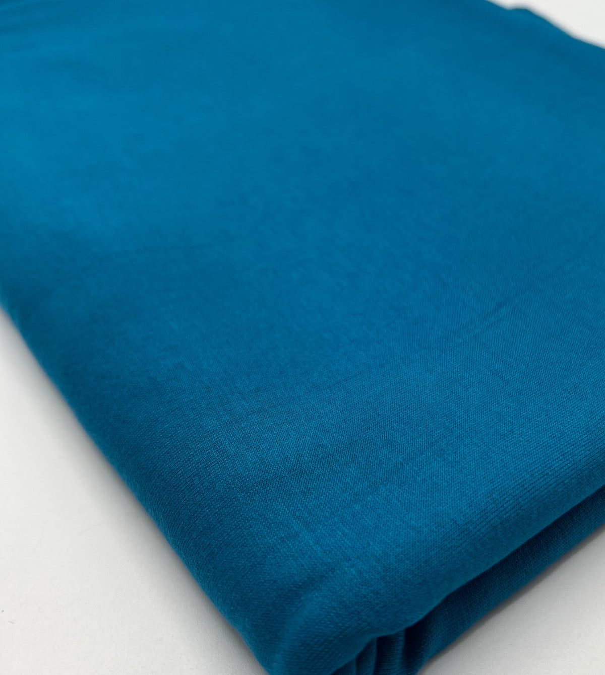 Plain Teal Blue Viscose Elastane Fabric 4 Way Stretch Jersey