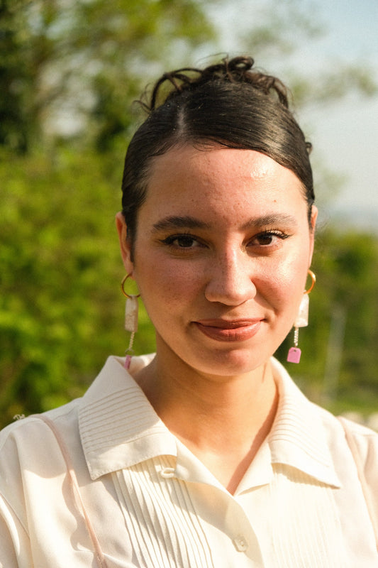 Tea Bag Hoop Earrings