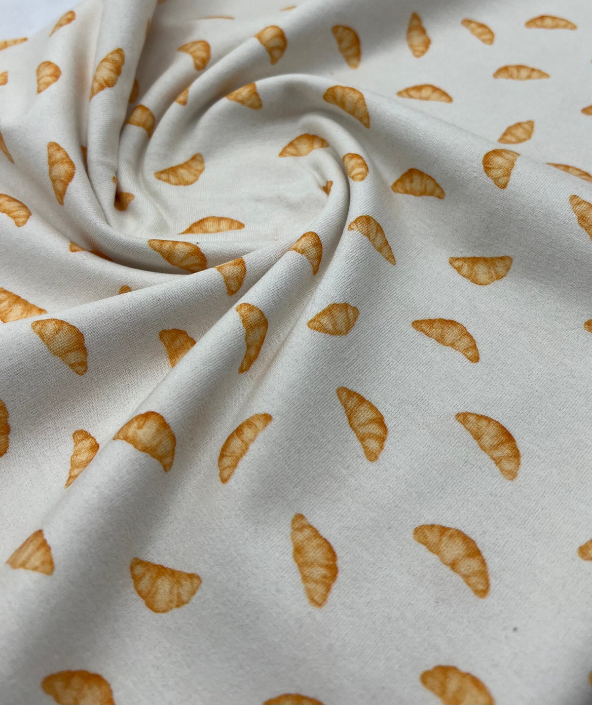 Croissant Morning Print Cotton Stretch Jersey 200 GSM 95/5 Lycra 4 Way Stretch