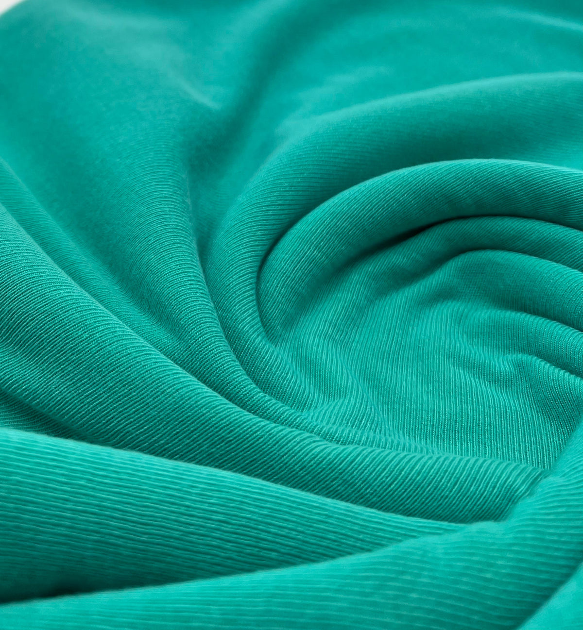 Jade Green Lightweight Melange Knit Stretch Fabric