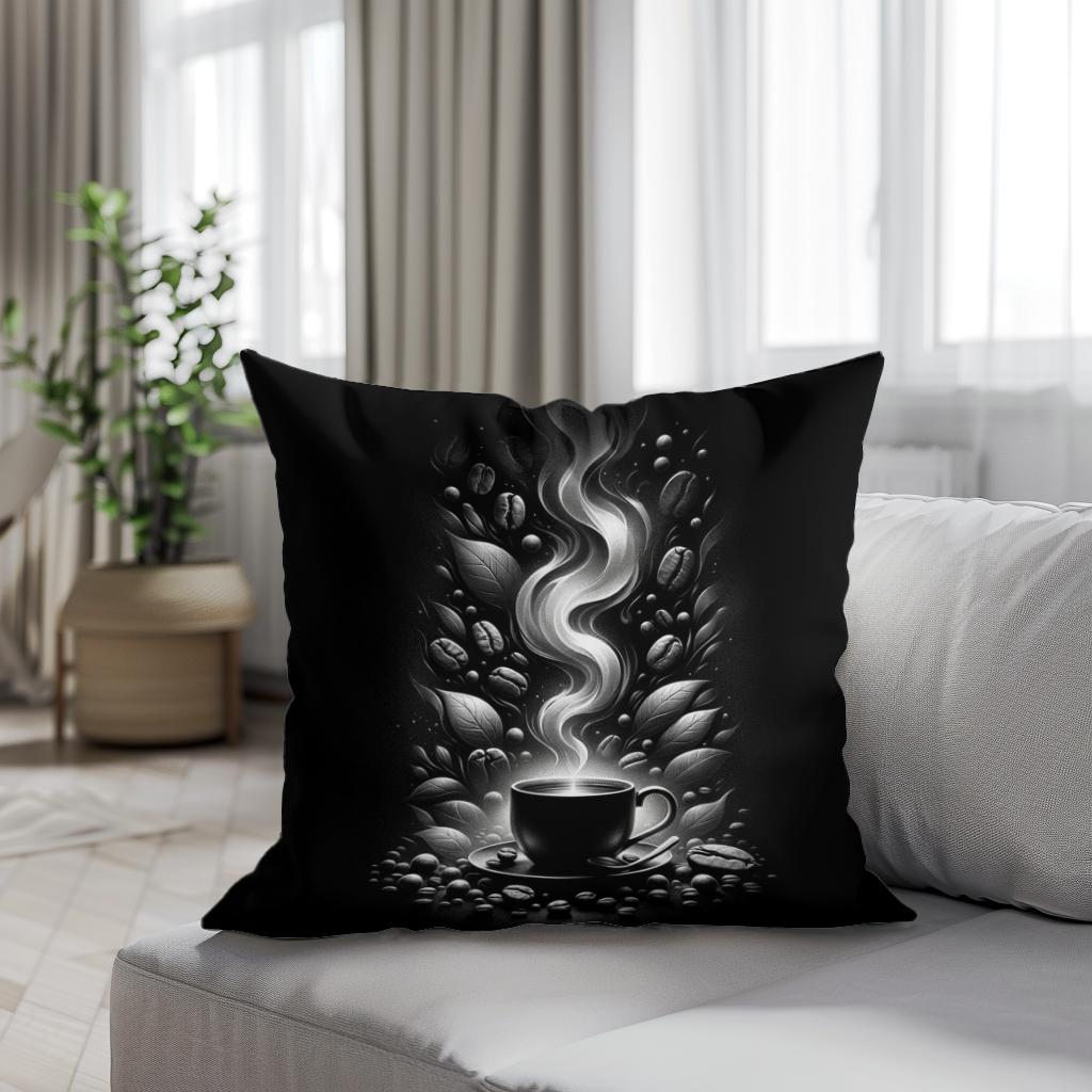 Steamy Mornings: Silver Aroma Cotton Cushion
