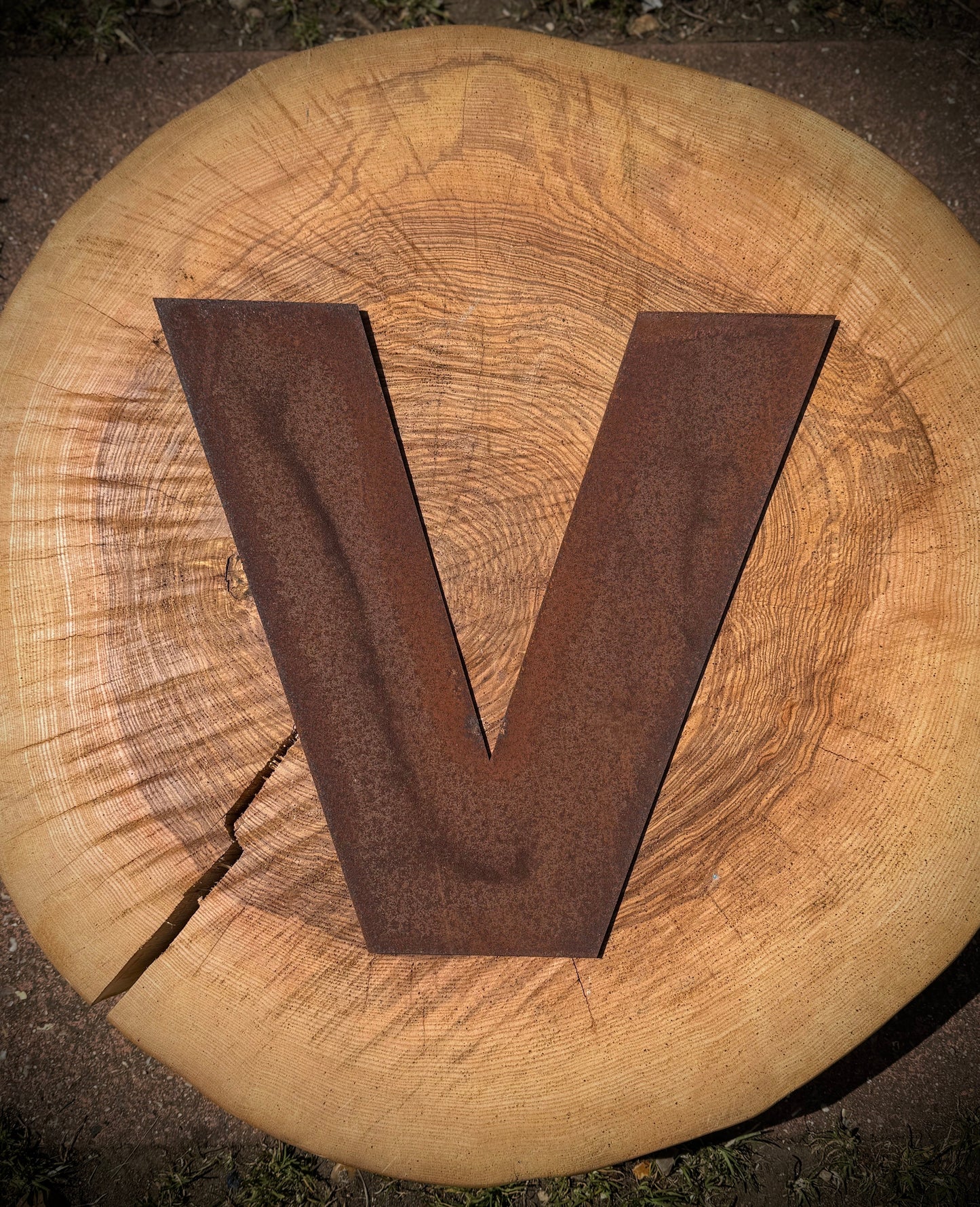 12" Rusty Fat Font Metal Letters A-Z 0-9.