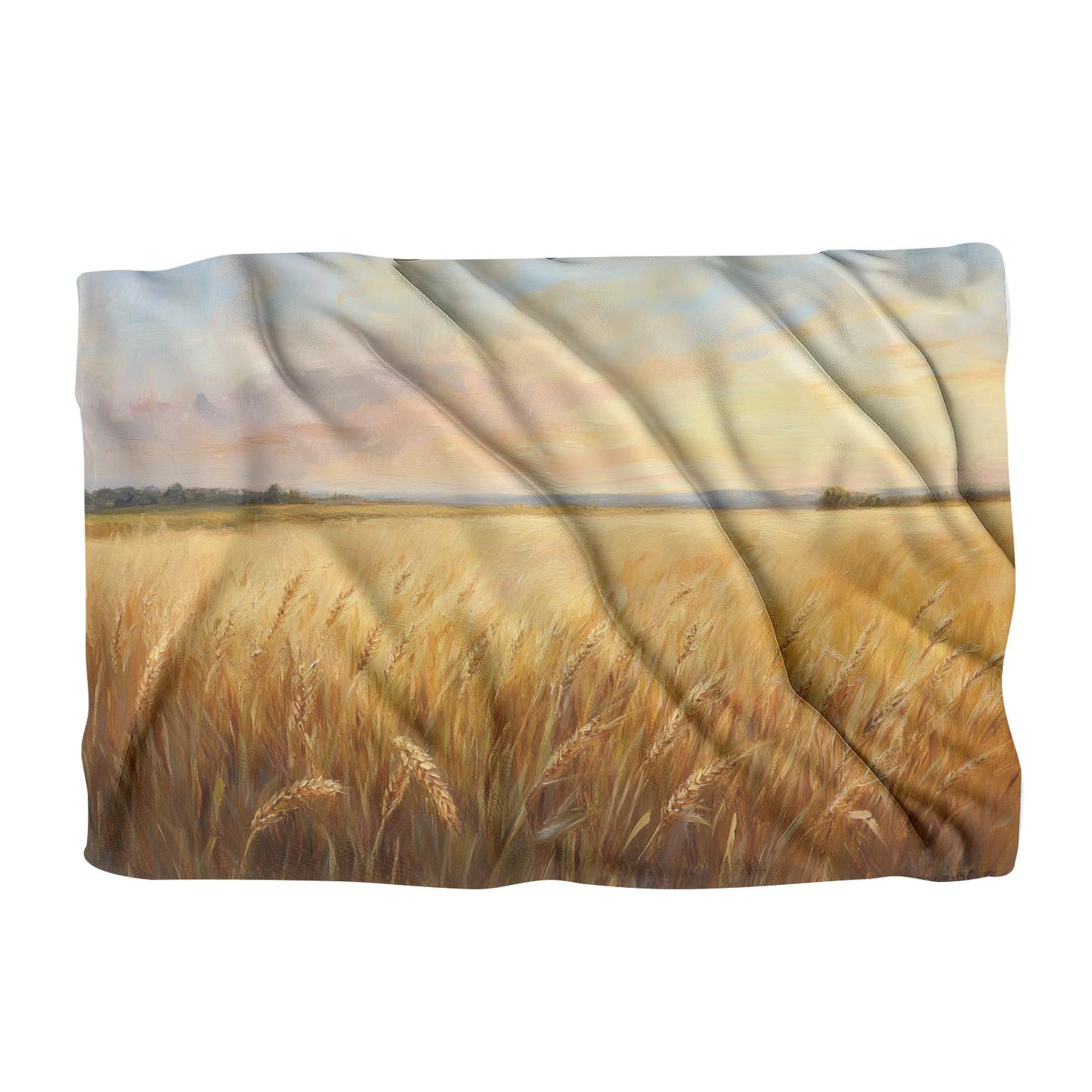 Golden Wheat Sunrise Blanket