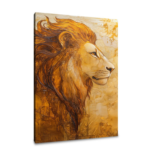 Contemplative Lion Canvas