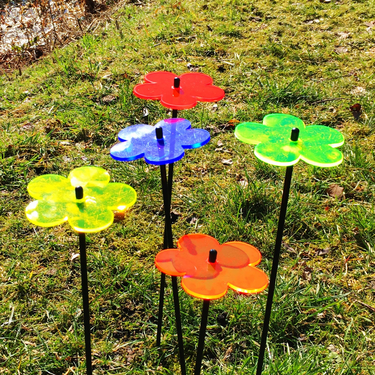 Garden Décor Ornaments Set of 5 'Blossoms' Medium