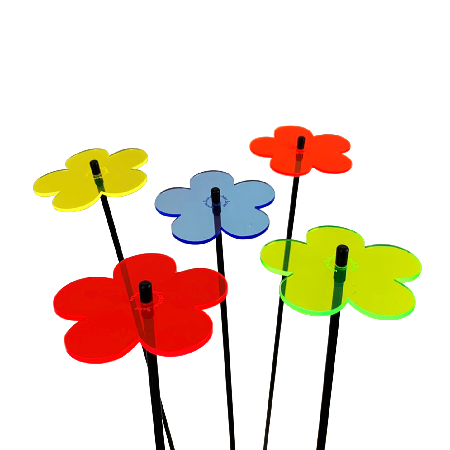 Garden Décor Ornaments Set of 5 'Blossoms' Medium