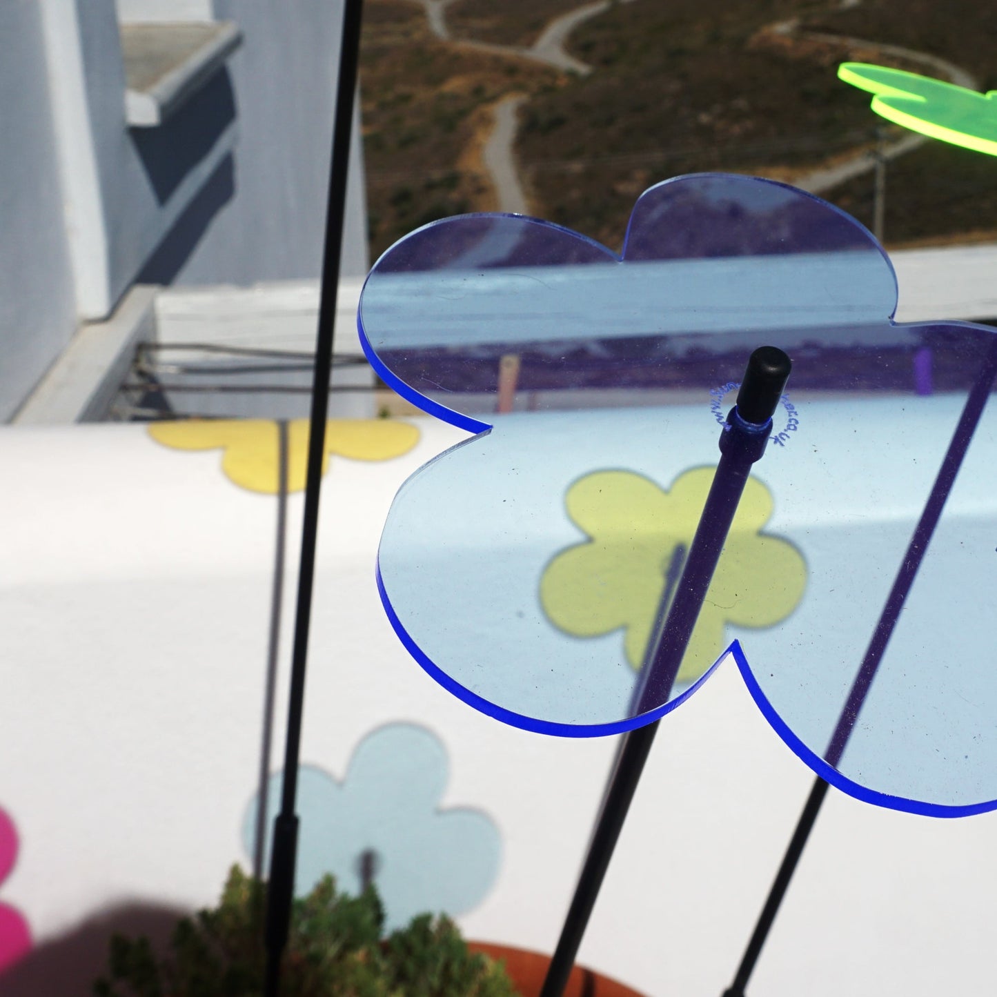 Large Garden Décor Ornaments Set of 5 'Blossoms'