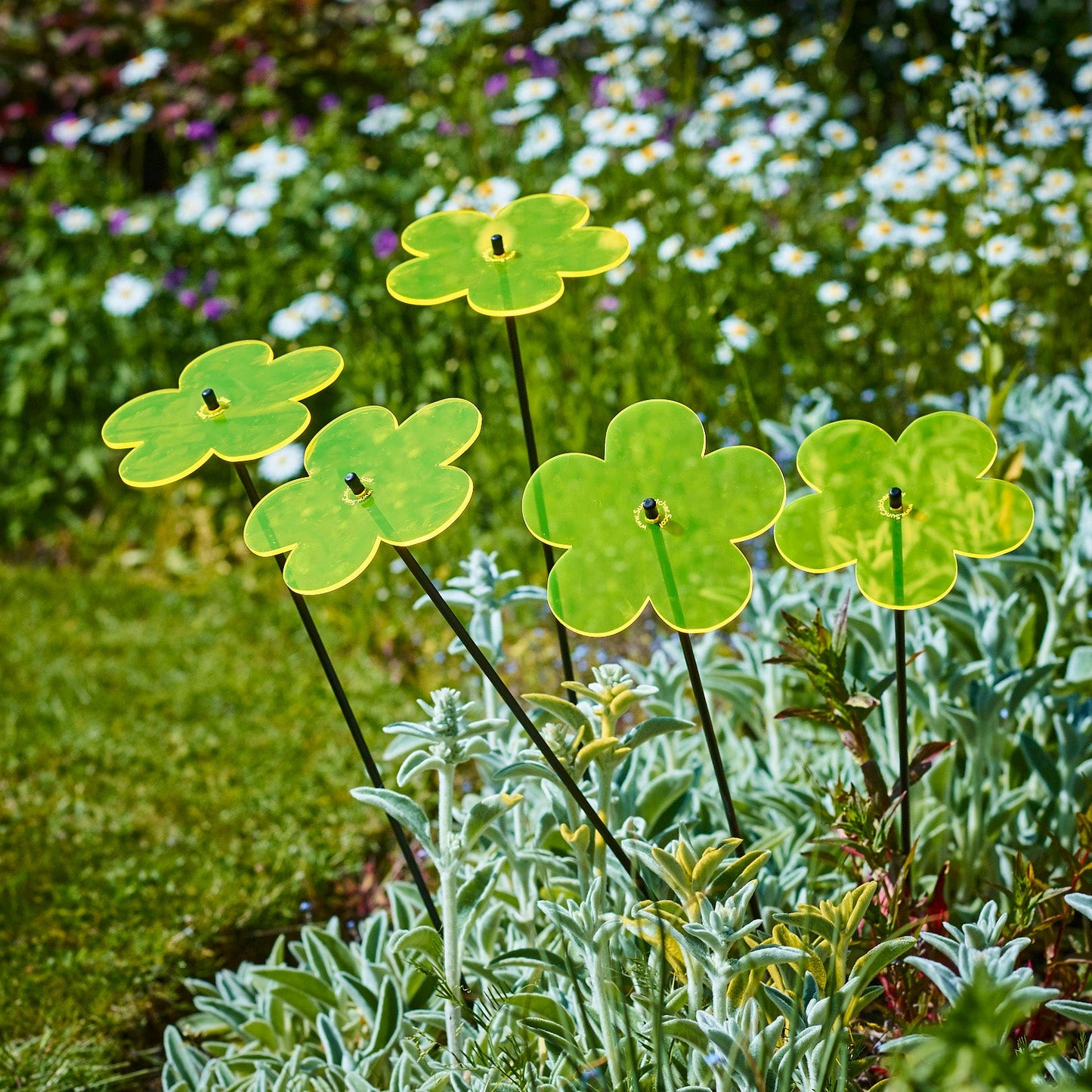 Large Garden Décor Ornaments Set of 5 'Blossoms'