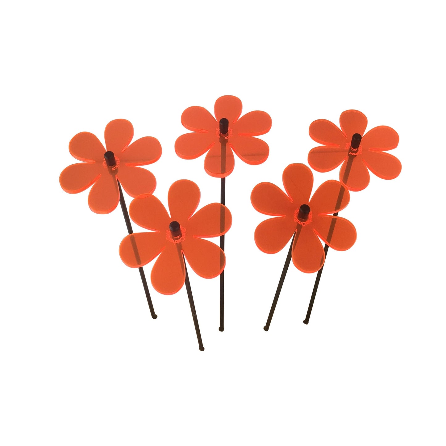 Small Garden Décor Ornaments Set of 5 'Daisy'