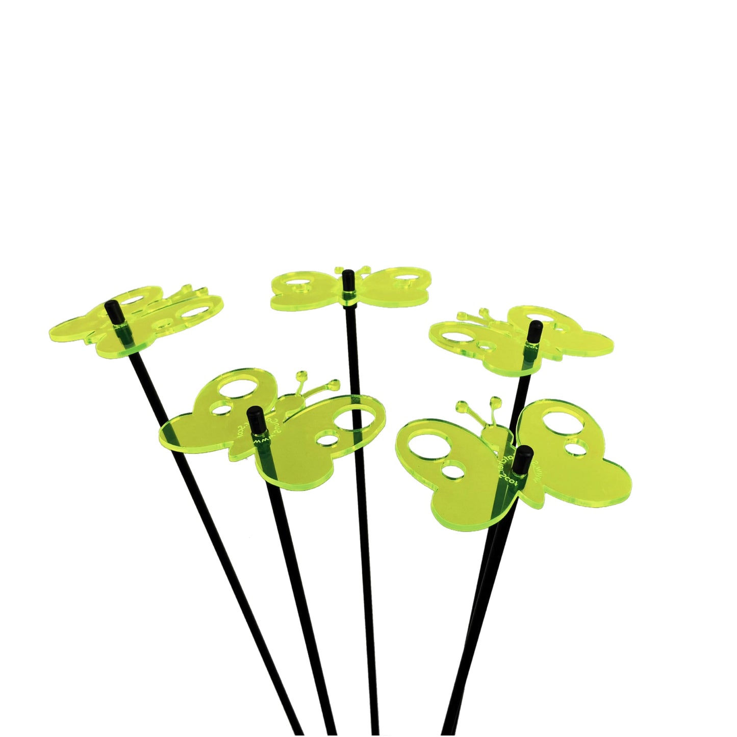 Small Garden Décor Ornaments Set of 5 'Peacock Butterfly'