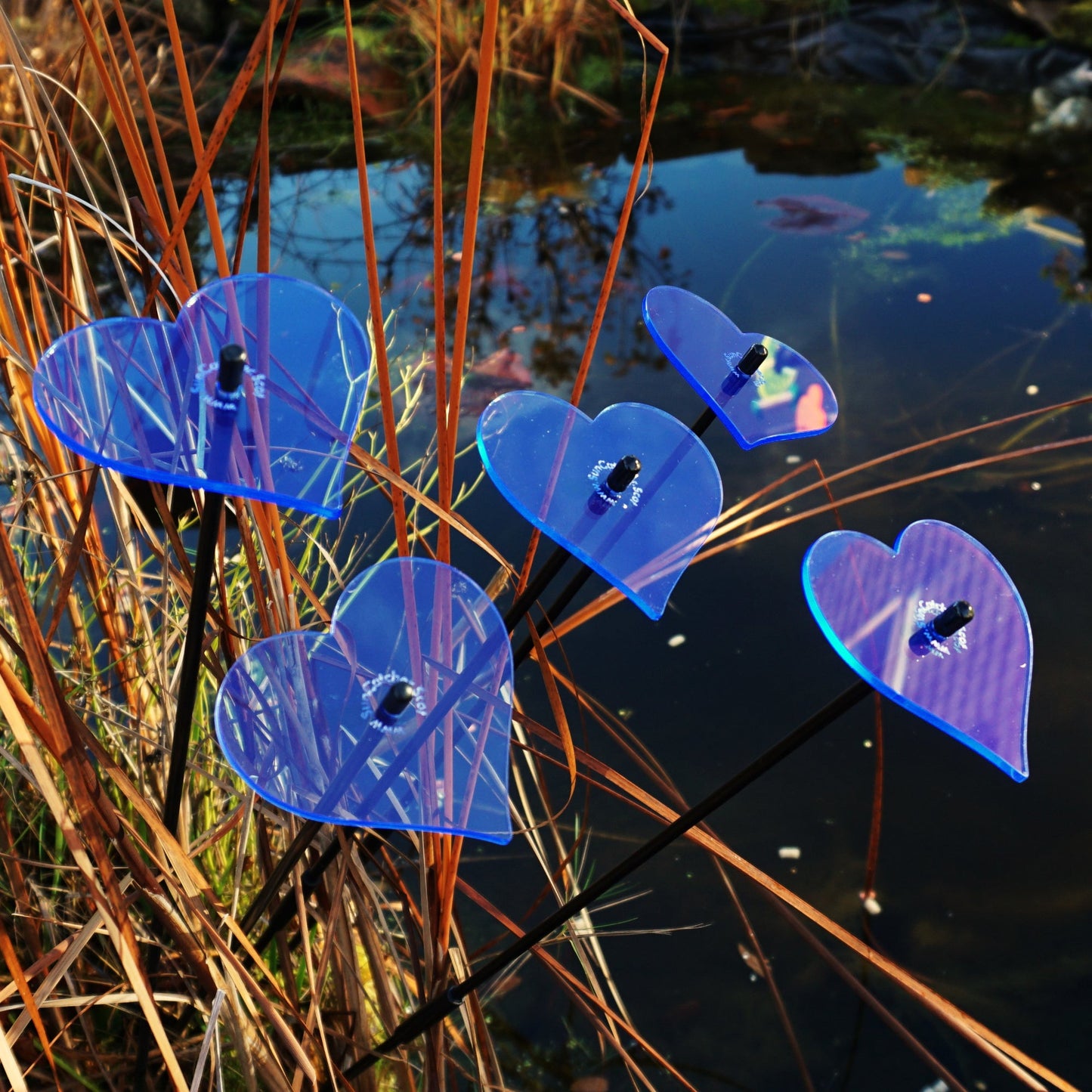 Medium Garden Décor Ornaments Set of 5 'Hearts'