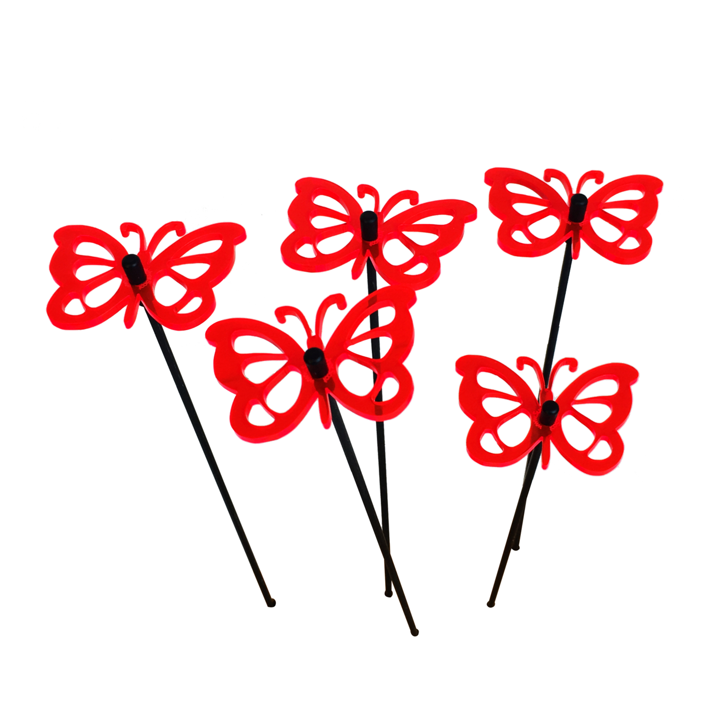 Garden Décor Ornaments Set of 5 'Comma Butterflies'