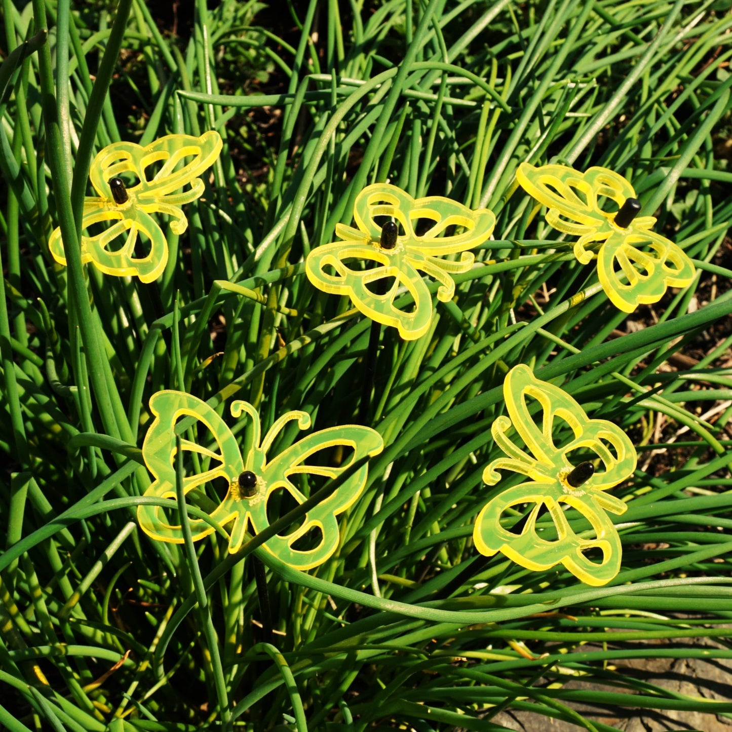 Large Garden Décor Ornaments Set of 5 'Comma Butterflies'