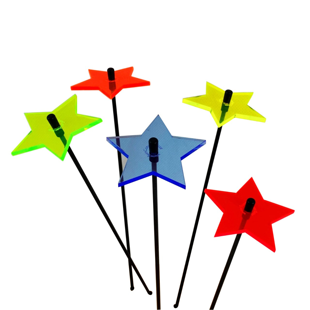 Garden Décor Ornaments Set of 5 small 'Shining Stars'