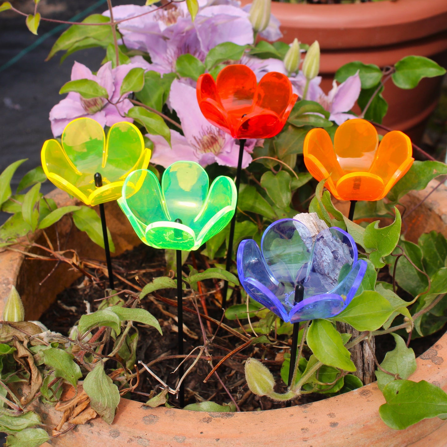Small SunCatcher Garden Décor Ornament Set of 5 'Tulip'