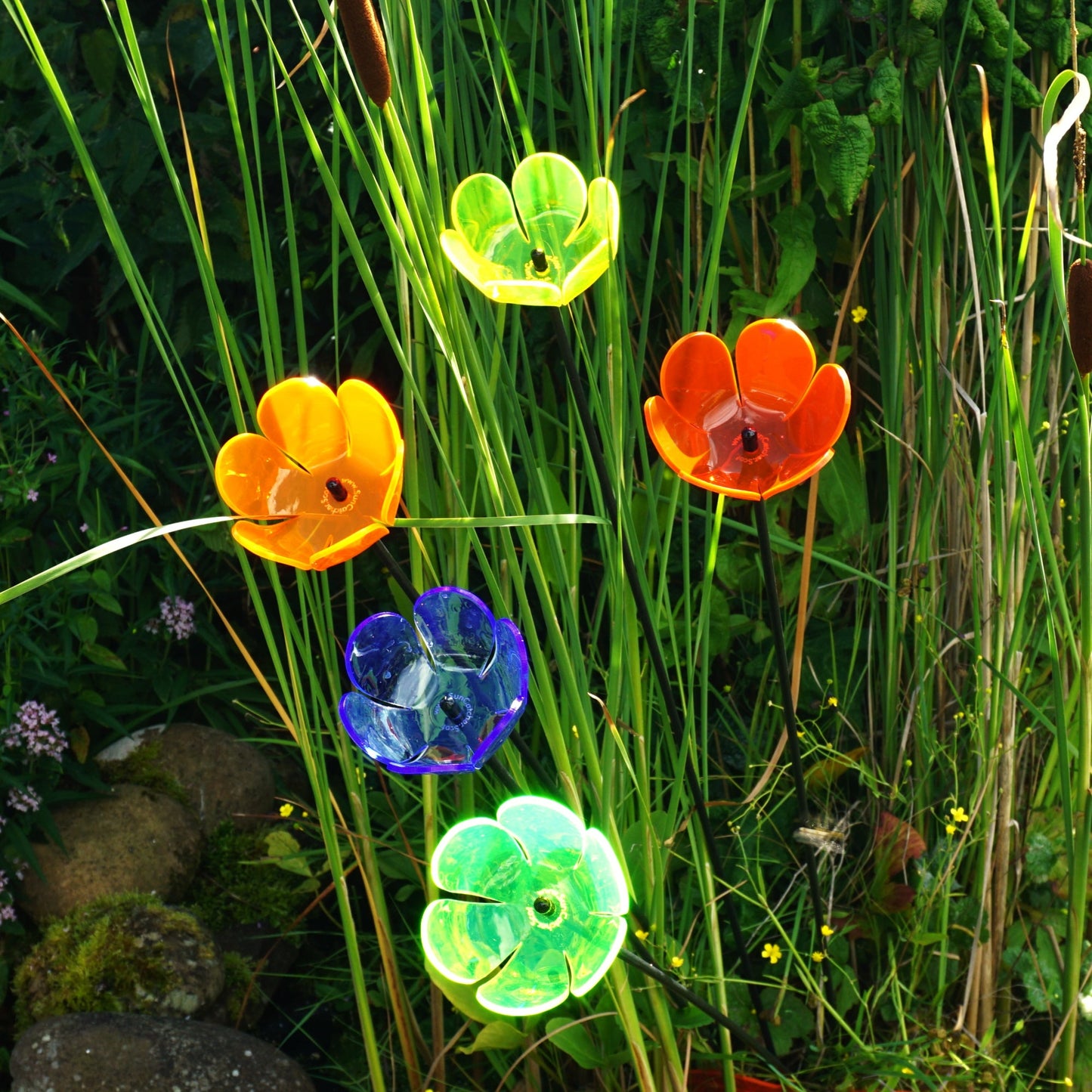 Large SunCatcher Garden Décor Ornament Set of 5 'Tulip'