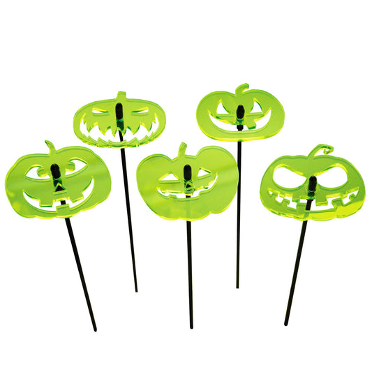 Set of 5 Small Halloween Pumpkins – Garden & Home Autumn Décor Ornaments for Halloween & Harvest