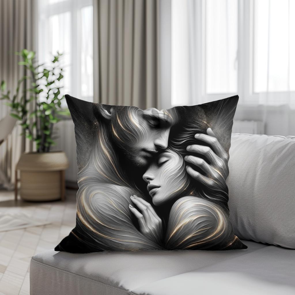 Embrace: Souls United in Love Cotton Cushion